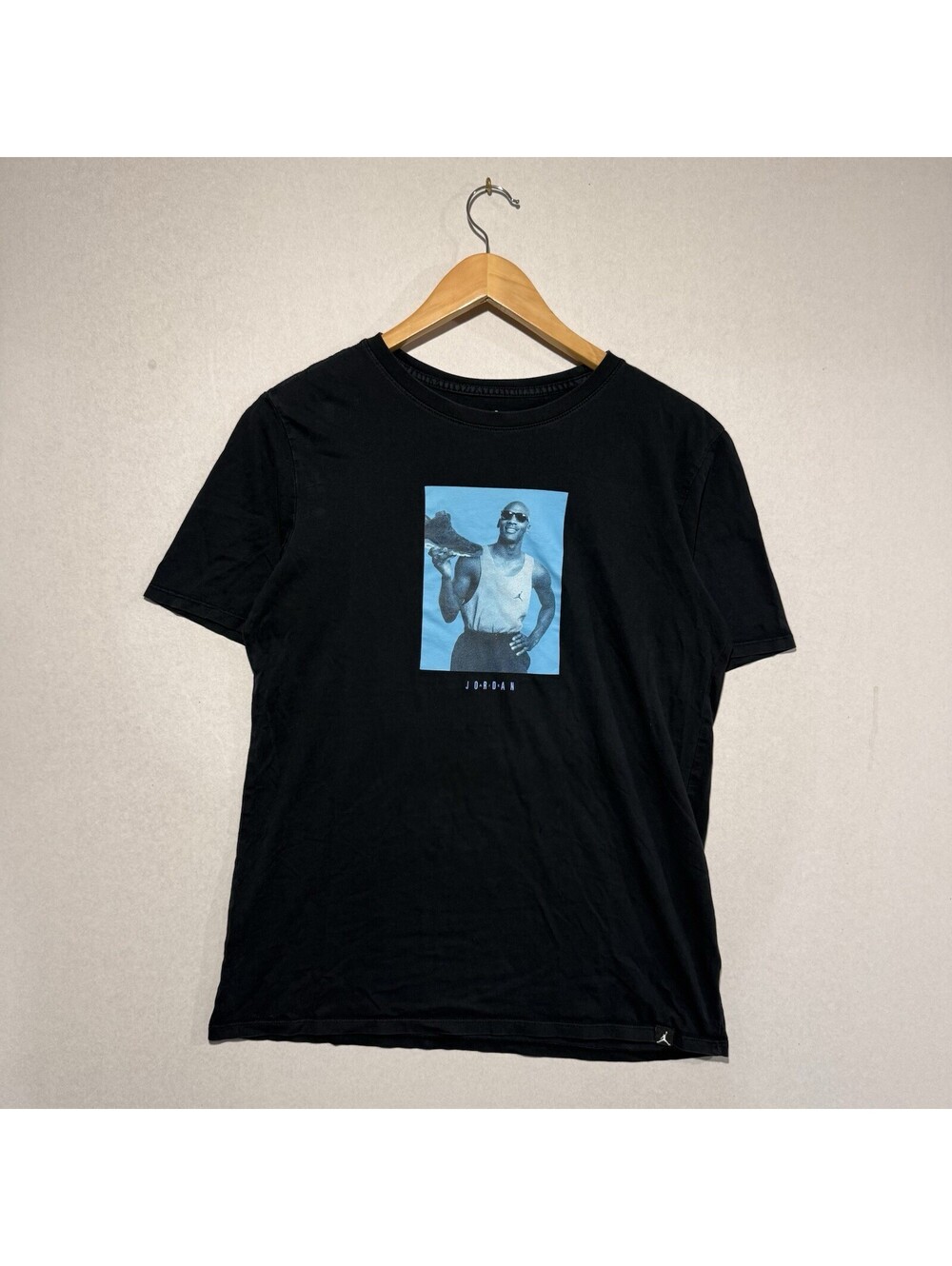 Nike Air Jordan Michael Jordan Photo Graphic T-Shirt Men Size M Black Tee